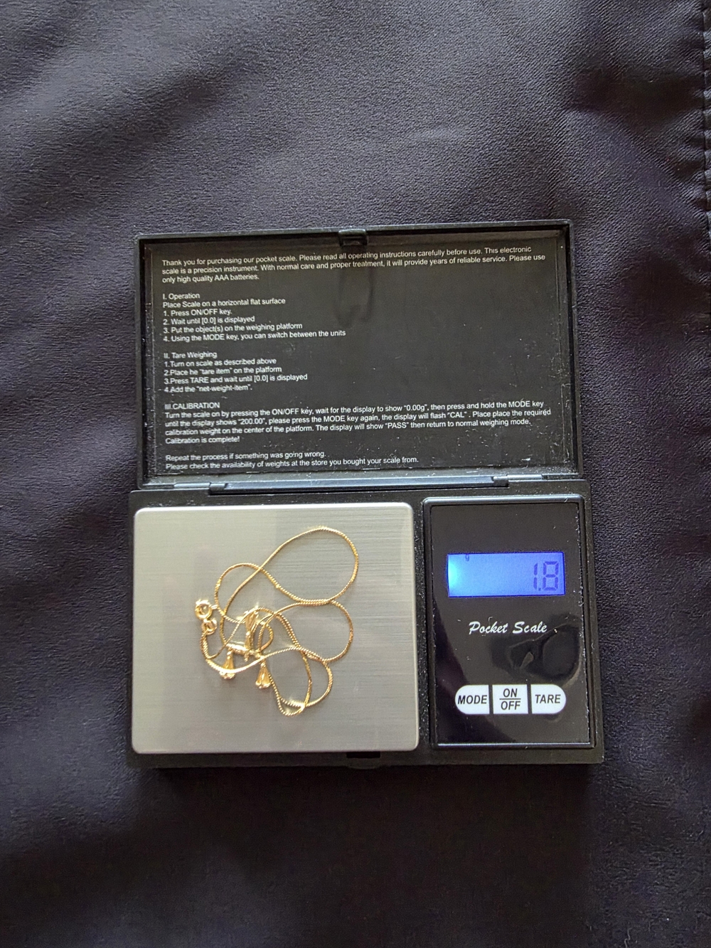 14K Gold Libra Scales of Justice Pendant Necklace 16" Box Chain Estate - Picture 2 of 13